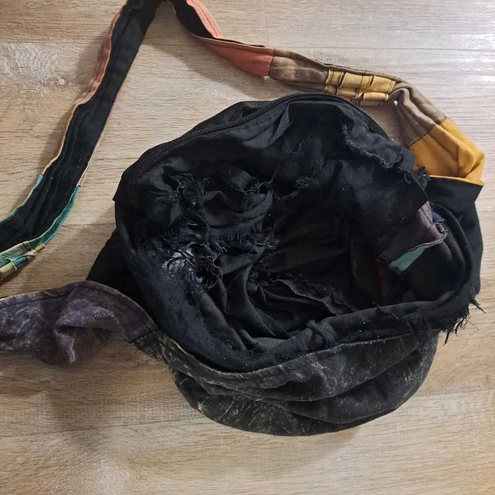 Hippie Boho Multicolored Patchwork Shoulder Crossbody Fabric Bag